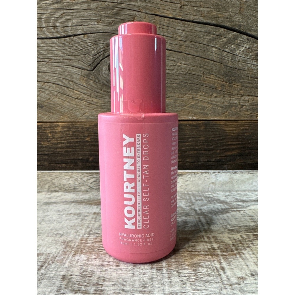 Kourtney Kellar Clear Self Tan Face Drops Hyaluronic Acid Vegan | MSRP =‎ $38